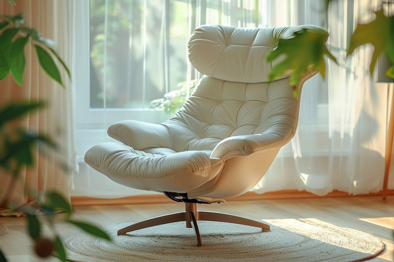 Quels produits de nettoyage sont adaptés pour les revêtements de fauteuils ergonomiques d'occasion ?