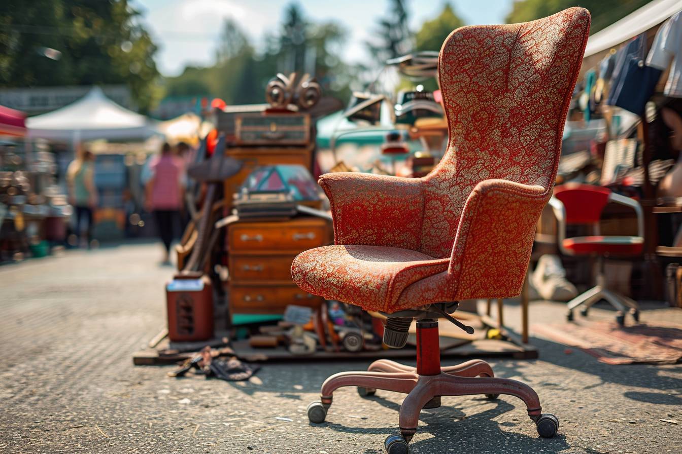 En quoi les brocantes et vide-greniers peuvent-ils être une option pour un fauteuil ergonomique d'occasion ?